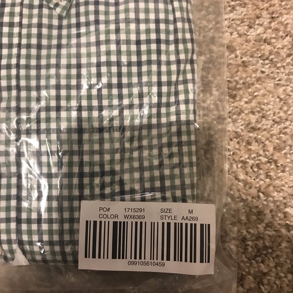 NWT Green and White J. Crew Dress Shirt - Picture 5 of 5